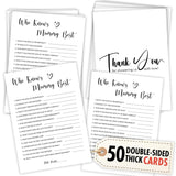 Who Knows Mommy Best Baby Shower Game Gender Neutral - 50 Pcs Funny Baby Shower Party Games Activities For Guests