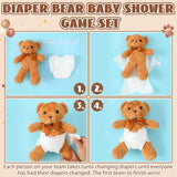 8 Sets Bear Blindfolded Diaper Changing Baby Shower Games Boys Girls Baby Dolls Diapers For Bridal Shower Gender Reveal Games Prizes Gifts For Adults