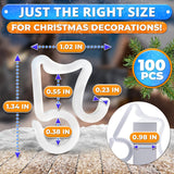 Gutter Clips For Christmas Lights – Christmas Light Gutter Clips 100 Pack – Weatherproof, Plastic, Translucent, Flexible & Long Lasting | Easy To Install For Roof, Gutters, Outdoor String Lights
