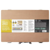 Winsor & Newton Galeria Acrylic Paint, Wooden Set 8 x 60ml Tubes (includes 2 Brushes, 2 Varnishes, Knife, Cloth)