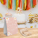 Don'T Say Baby Game For Baby Shower, 50 Wooden Clothespins And One Sign, White Daisy Theme, Pins For Baby Shower Decorations, Gender Reveal Games, Baby Shower Supplies-Bb10