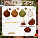 12 Pcs Velvet Glass Christmas Ornament Place Card Holders With 18 Pcs Name Place Cards 1.57 Inch Glass Ball Table Sign Photo Picture Number Stand For Xmas Table Setting Holiday Party Decor