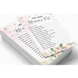 Gender Reveal 50-Pack Who Knows Mommy Best Floral Baby Shower Game Cards It’S A Boy It’S A Girl Fun Activity Cards
