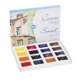 Student Grade Watercolor Paint Set 16 Full Pans 2.5Ml Vibrant Colors For Artists And Beginners In Cardboard Box By Nevskaya Palitra