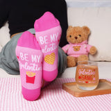 Galentines Day Gifts Valentines Day Gifts For Her Wine Glass Socks Rose Scented Candles 12 Oz Greeting Card Ladies Celebrating Ladies Bff Present Birthday Idea For Women Friends Female Girls Sister