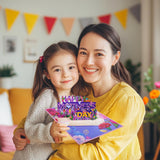 3D Happy Mothers Day Pop Up Card, Pop Up Mothers Day Flower Greeting Card With Envelope And Blank Note Cards For Best Mom Women Wife Daughter Grandma