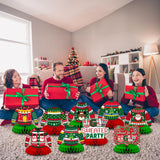 Christmas Ugly Sweater Party Decorations Honeycomb Centerpiece,9Pcs Ugly Sweater Centerpieces For Tables,3D Xmas Table Topper Xmas Table Centerpieces For Merry Christmas Holidays Decoration