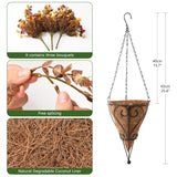 Fall Artificial Faux Mums Hanging Flowers Plants Basket For Outdoor Decoration,Fake Silk Daisy Planters Uv Resistant Look Real For Home Porch Patio Balcony Yard Autumn Decor (Yellow Brown)