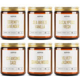 Candles Set - 6Pc Scented Candles, Soy Candle, Aromatherapy Candle, Soy Wax Candle, Candle For Home Scented, Lavender/Vanilla/Eucalyptus/Sage/Jasmine/Sandalwood