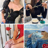 Rose Gifts For Women Forever Black Gold Dipped Rose 24K Gold Plated Eternal Flower Rose Birthsday For Her Mom Women Anniversary Valentines Day Mothers Day