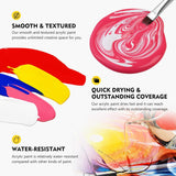 Acrylic Paint Set, 14 Vibrant Colors (280Ml / 9.47Oz Each), Large Bulk Acrylic Paints For Artists & Beginners, Rich Pigment Craft Paint For Canvas, Wood, Ceramic, Fabric