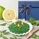 Pearled Candle 2.2 Lb Sand Wax Scented Sand Candle Kit With Gift Box 50 Wicks Refillable Jar Beaded Wax Gift Set For Friends Mother Lover Women Family 2 Pack (Emerald Green,Sage Grapefruit)