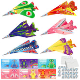 30Pcs Valentines Day Cards With Envelopes, Colorful Paper Airplane Gift Cards For Valentine’S Day, Origami Flying Airplane Greeting Cards For School Classroom Exchange Activity