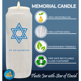 Ner Mitzvah Yahrzeit Memorial Candles, 9 Day Burn Time (Pack of 3)