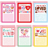 Valentines Day Cards For Teacher Valentine Teacher Gift Card Holders Holiday Appreciation Cards With Envelopes For School Office Exchange Supplies Ornament Favors 12Pcs