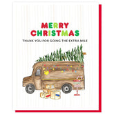 Thank You My Driver, Heartfelt Christmas Gifts For Delivery Drivers & Couriers, Appreciation Card To Show Gratitude This Holiday, Christmas Thank You Delivery Truck, Perfect Single Holiday Card