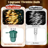 50 Pieces Twinkle Christmas Tree Light Replacement Bulbs, 2.5 Volt Clear Incandescent Bulbs Christmas Tree String Light