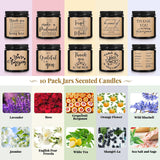 10 Jars Thank You Gift Candles 3.5 Oz Valentines Employee Appreciation Gifts Bulk Soy Wax Jar Inspirational Candle Thank You Coworkers Employee Women Secretaries Teacher(Amber,Pretty,Lovely)