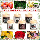 6 Pack Christmas Candles Set Gifts For Christmas Women Holiday Natural Soy Wax Jar Scented Candles For Lover Mom Workmate Xmas Decor Apple Cookies Vanilla Cedar Lemon Fragrance