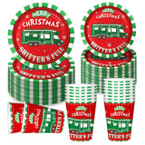 Christmas Vacation Decorations Set Serves 16, Christ Mas Holiday Plates Cups, National Christmas Party Decorations, Xmas Vacation Party Decorations, Bdtz Funny Holiday Supplies