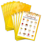 Thanksgiving Scavenger Treasure Hunt Game- Fall Pumpkin Party Games Cards, Autumn Activities For Adults, Thanksgiving Party Supplies Decorations(30 Pack)-02