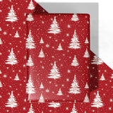 Red Christmas Tree Wrapping Paper - 4 Jumbo Sheets, 28 * 40 Inches - Snow Xmas Gift Wrapping Paper, Perfect For Kids Adults Christmas' Gift And Winter