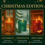 Valentine'S Day Candles Gift Set, 3 Pack 30Oz Scented Candles For Home, Soy Candle Scents Of Apple Cider/Gingerbread/Fir, Luxury Gift Box, Holiday Birthday Gifts For Women & Men