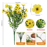 20 Bundles Artificial Flowers For Outdoors? With 6 Faux Butterflies, Uv Resistant And No Fade, ?Fake Flowers For Garden Patio Porch Home Decor (Orange Yellow)