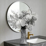 Modern Silver & Black Artificial Flower Bouquet - Metallic Faux Floral Arrangement For Home Decor, Bathroom/Table Centerpiece, Minimalist Decorative Fake Plants