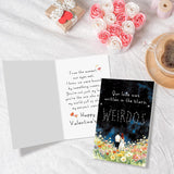 Funny Weirdos Valentine'S Day Card, Starry Sky Valentines Day Card For Husband Wife, Romantic V-Day Cards For Gf Bf Fiance Fiancee