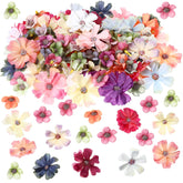 120 Pcs Artificial Flowers Bulk Mini Silk Flower For Crafts Fake Small Flowers Heads Floral Arrangement Decor For Spring Diy Wreath Wedding Bouquet Decoration(Multicolor,Classic Style)