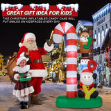 Christmas Inflatables Outdoor Decoration 8 Ft Santa Claus Joy Reindeer Snowman Candy Cane Inflatable With Led Light Chri