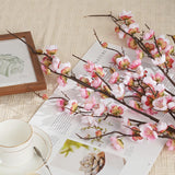 4 Pcs Cherry Blossom Branches Artificial Flowers For Spring Decor, 40 Inch Realistic Faux Flowers Long Stem Cherry Blossom For Indoor Home Wedding Party Table Centerpiece (Pink)