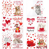 36 Sets Valentines Day Puppy Kitten Cards And Stickers Assortment Valentines Cards With Envelopes Valentine'S Day Party Greeting Card Kids Adults Teacher School Classroom Greeting Gifts