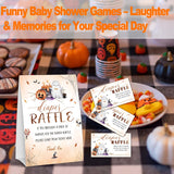 Halloween Baby Shower Games, Hilarious Diaper Raffle Tickets, Pumpkin Gender Reveal Game Cards For Baby Party Supplies, 1 Standing Sign + 50 Tickets - A07