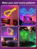 32.8FT RGB Neon Rope Lights App Remote Control Music Sync IP67 Waterproof Flexible Strip