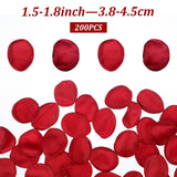 200Pcs Artificial Rose Petals,Fake Rose Pedals, Silk Roses Petal, Fake Flower Petal For Wedding, Romantic Night, Valentine'S Day, Home Decor,Red