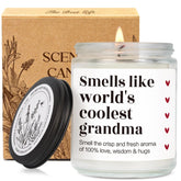 Funny Lavender & Eucalyptus Scented Candle Gift For Grandma, World'S Coolest Grandma Candle, Grandmas Funny Birthday Thanksgiving Day Gifts From Grandkids, New Grandmas Gift First Time 2025-37