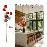 Fake Flowers Silk Flowers10Mums 50 Artificial Flowers?Red Mums Fall Flowers?Burgundy Flowers Artificial,Chrysanthemum Floral Arrangement Diy Faux Flowers For Vase,Vase Fillers Home Decorations
