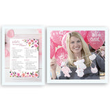 Pink Floral Baby Shower Games — What'S On Your Phone Baby Shower Game — Pack Of 25, Pink Flowers Garden Shower Activity, Couples Co-Ed Shower Baby Sprinkle Sip And See Birthday G140-Phn