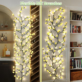 Enchanted Willow Vine Lights With Lily Of The Valley Artificial Flowers,6Ft 96 Led Tree Branch Lights For Wall,8 Modes Lily Of The Valley Lamp With Remote Timer,Christmas Decor For Bedroom Home