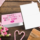 Happy Galentine'S Day Card For Best Friend, Rude Galentines Day Gift Idea For Sister Bestie, Anti Valentines Day Card, Lady Friends Celebrate Card