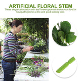 30 Pcs Artificial Rose Stems With Green Leaves Faux Floral Wire Stems For Home Decoration Diy Craft Flower Arrangement