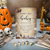 321 Pcs Baby Shower Games Supplies, 5 Sets (50 Cards Each) Activities Cards With 20 Pencils 1 Don'T Say Baby Sign 50 Clothespin (Magical Wizard)