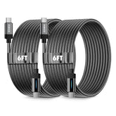 2 Pack 6.6FT 240W USB C to USB C Cable PD Fast Charging Type C Cord