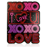 Jumbo Valentine'S Day Greeting Card With Envelope, Neon Love Design, Giant Oversized Romantic Card For Him Her, 11 X 14 Inch
