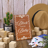 75Pcs Cielito Lindo Baby Shower Games Sign Kit Terracotta Decorate A Block Game Sign With 50 Wooden Blocks & 24 Markers For Mexican Gender Reveal Party