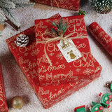 Red Christmas Wrapping Paper Roll 17Inch × 33Feet, Merry Christmas Snowflake Wrapping Paper Roll, Kraft Xmas Wrapping Paper, Red Gift Wrap Paper For Xmas Winter Holiday Gifts Crafts Party Decoration