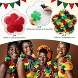 Black History Month Leis Decorations Black History Month Flower Leis Bulk Flower Necklaces Party Supplies Freedom Day Party Decorations(12 Pcs)