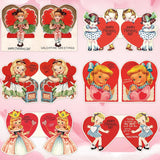 Vintage Valentine'S Day Cards With Envelopes For Adults Kids Boys Girls Classroom Exchange 24 Pcs Retro Valentines Day Cards